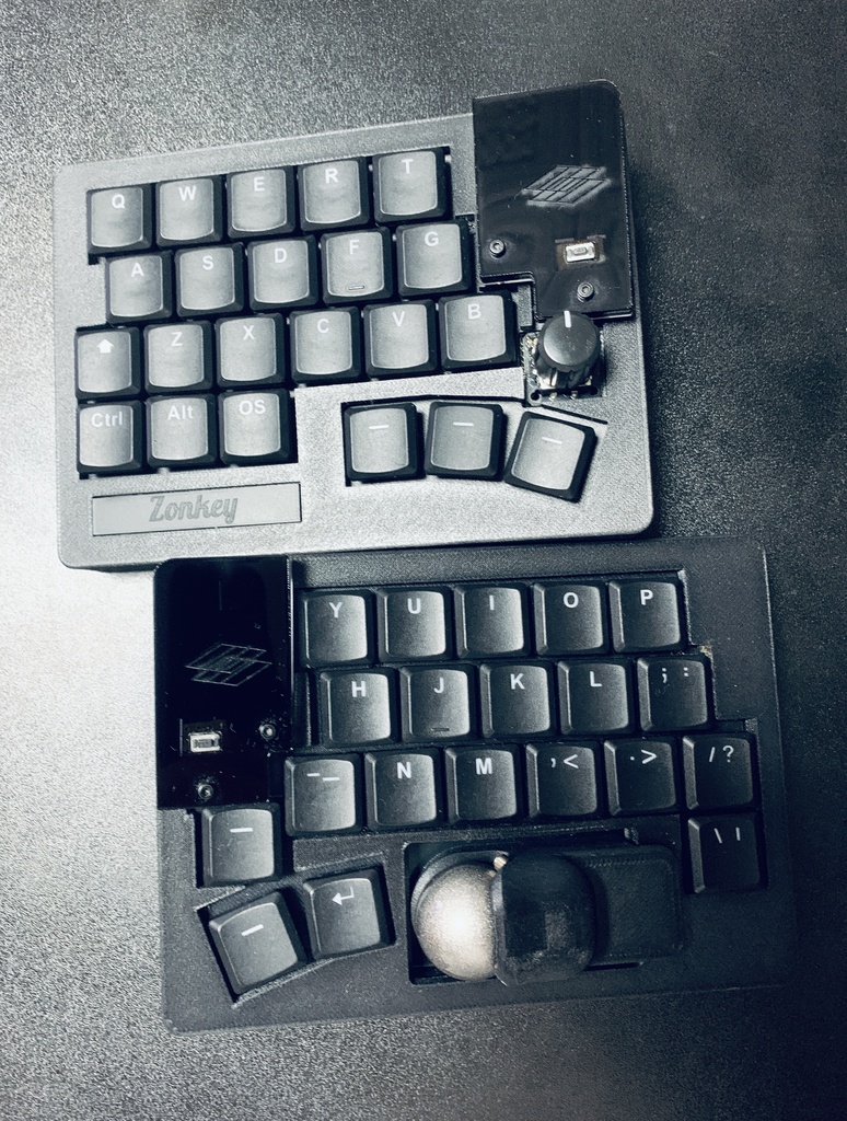 トラックボール式　ワイヤレスキーボード　Zonkey Ver.2（完成品）