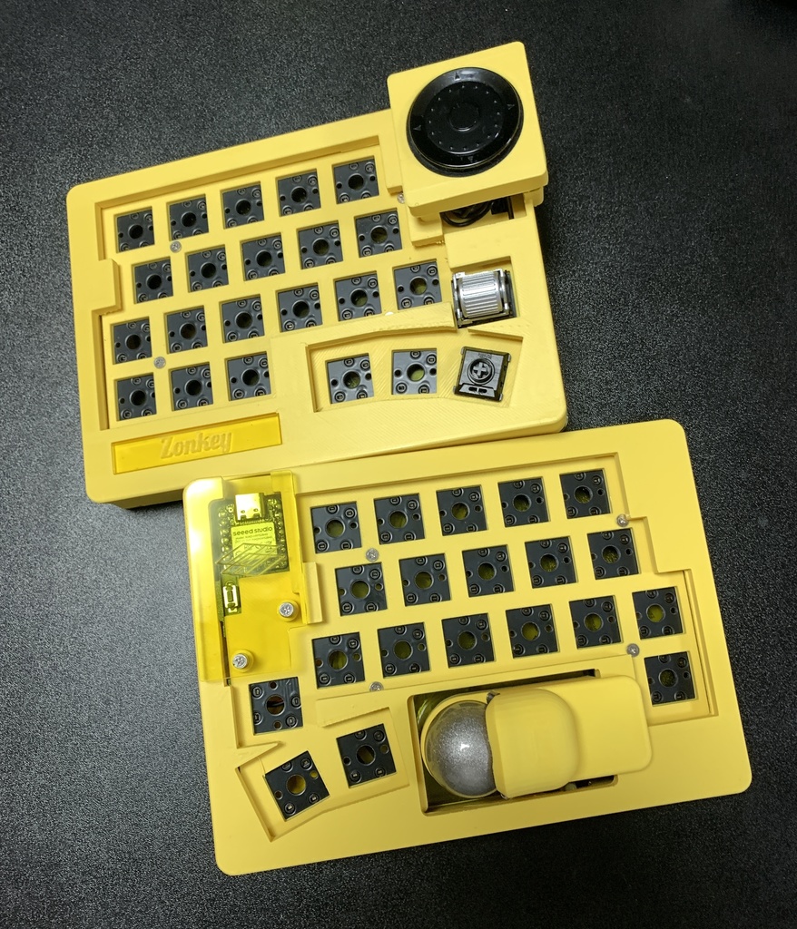 乾電池リポバッテリー両対応　無線キーボード　Zonkey（マットイエロー）