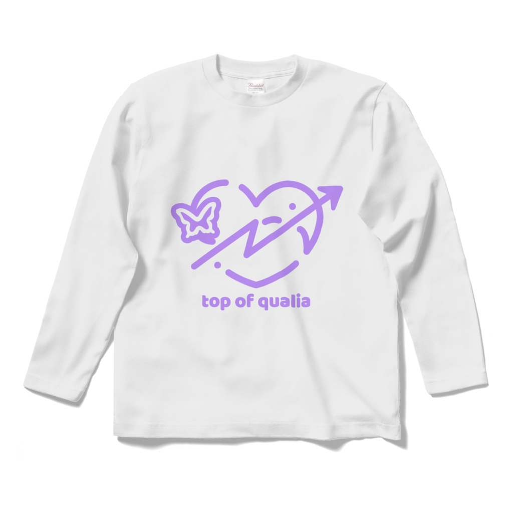 TOP OF QUALIA ロゴロングスリーブTシャツホワイト β