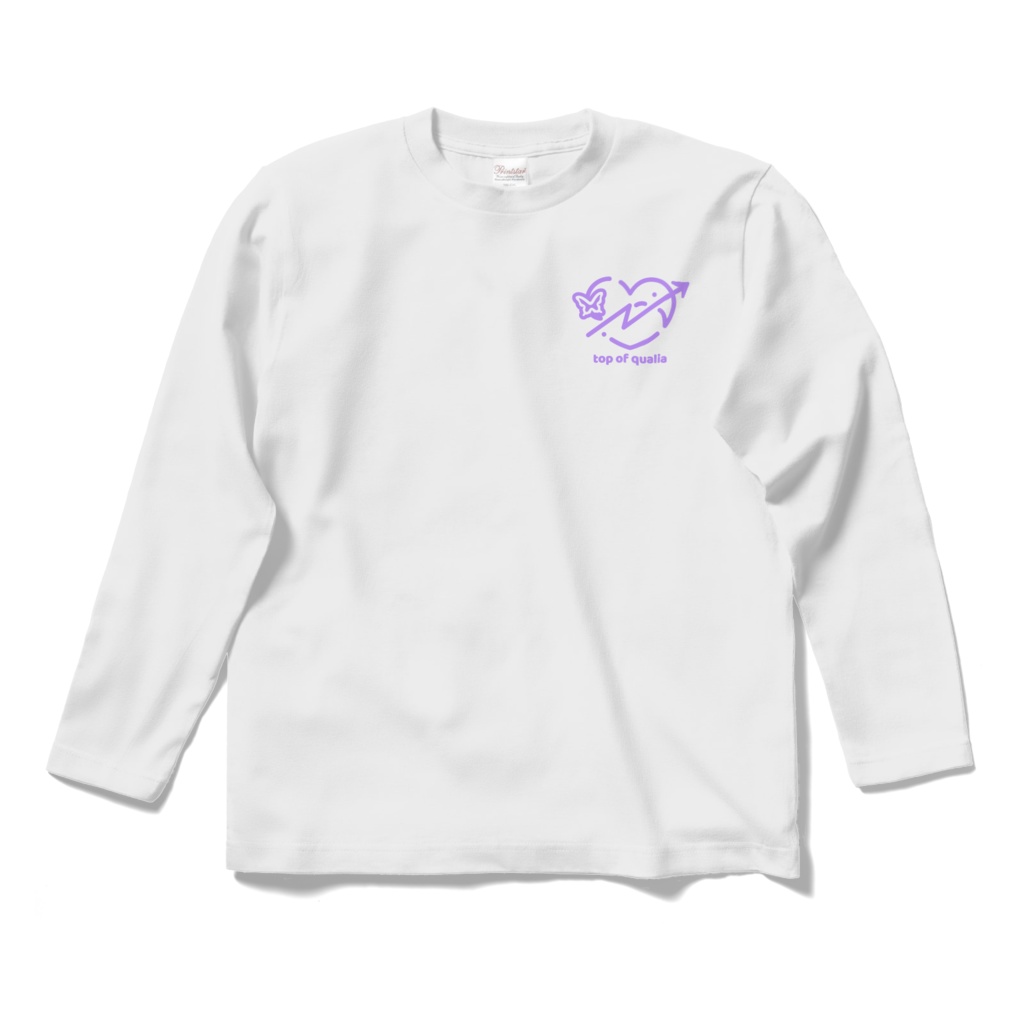 TOP OF QUALIA ロゴロングスリーブTシャツホワイト α
