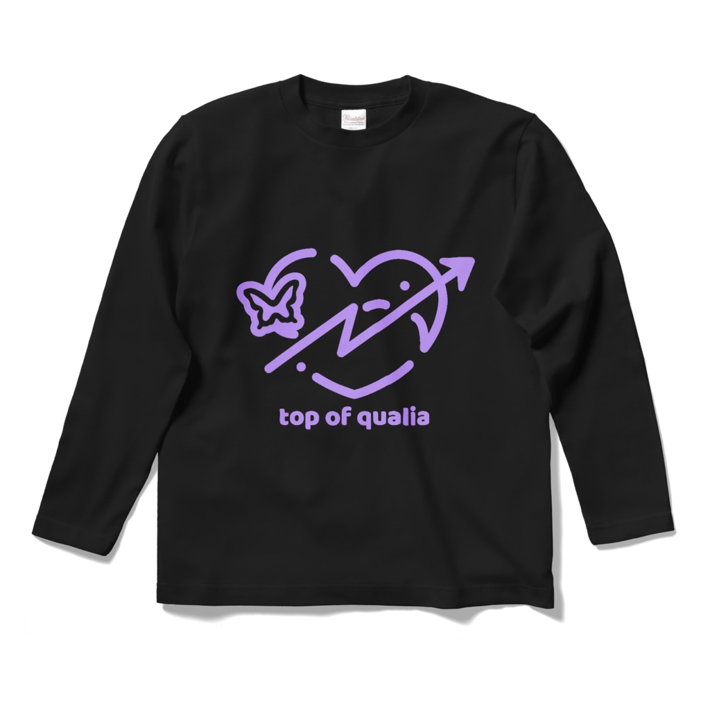 TOP OF QUALIA ロゴロングスリーブTシャツブラック β