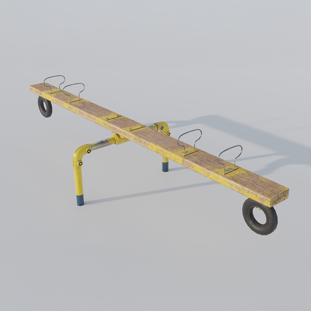 【シーソー 3Dモデル】Seesaw(シーソー)|Unity・Blender対応