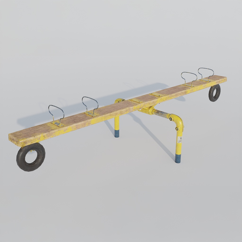 【シーソー 3Dモデル】Seesaw（シーソー）｜Unity・Blender対応