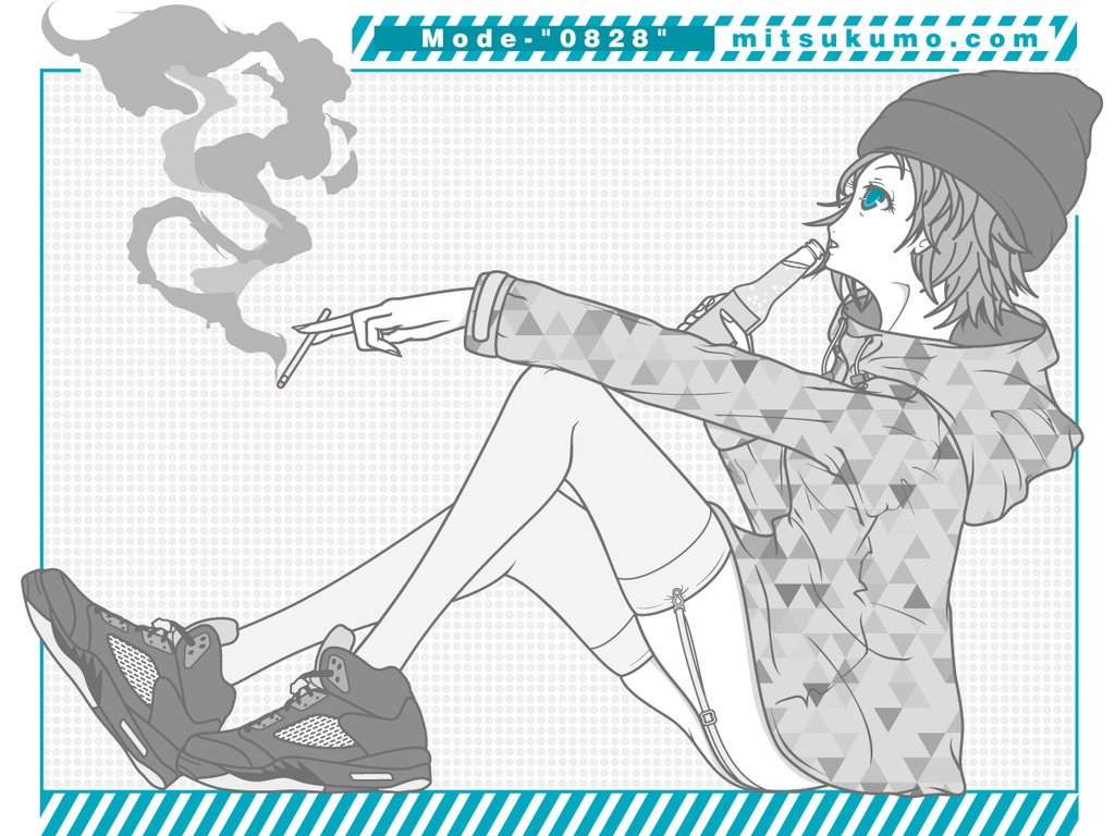 【送料無料】加藤光雲 オリジナルイラストレーションTシャツ Sサイズ/Mitsukumo Kato