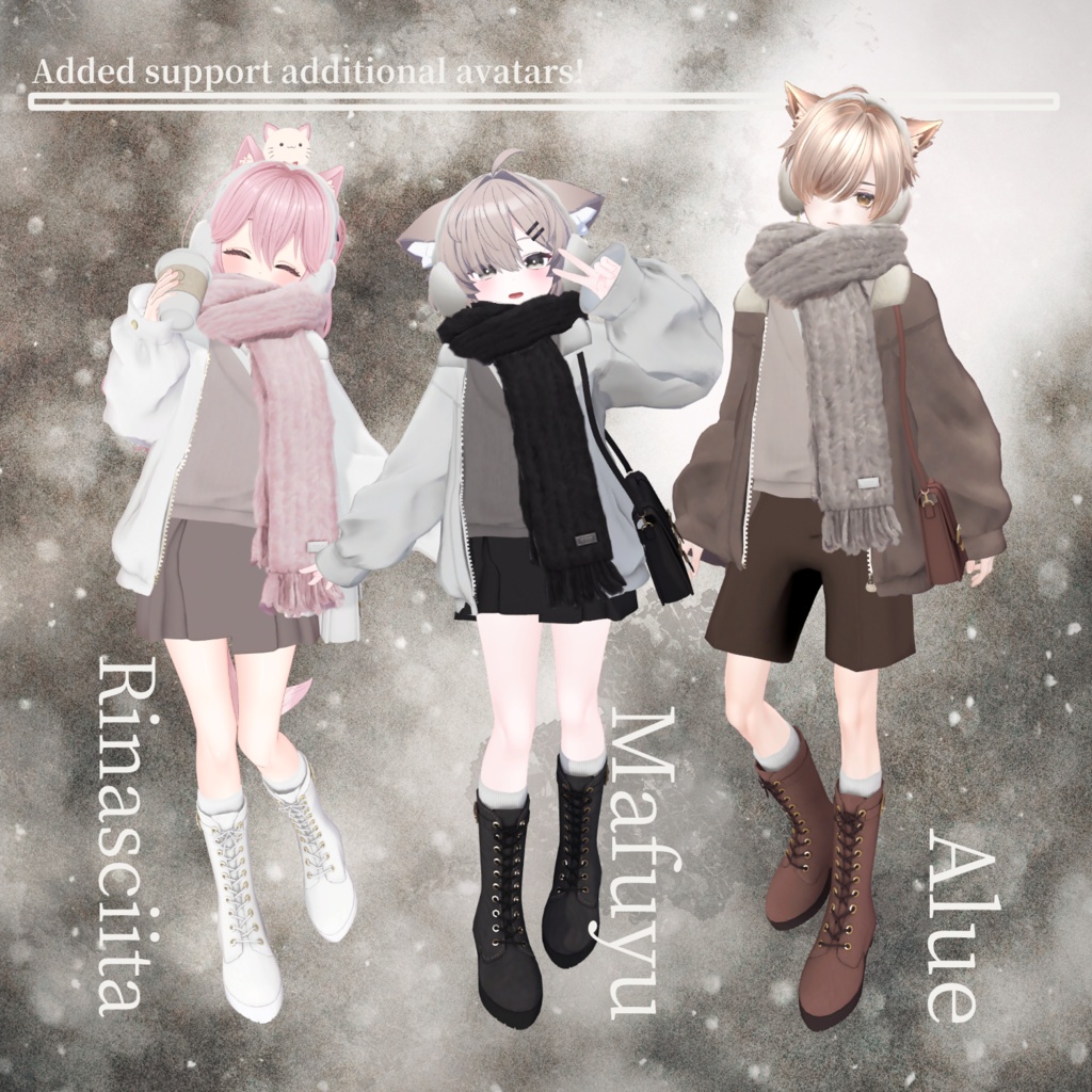 【4アバター対応】Snow Day Latte【3Dコーデセット】