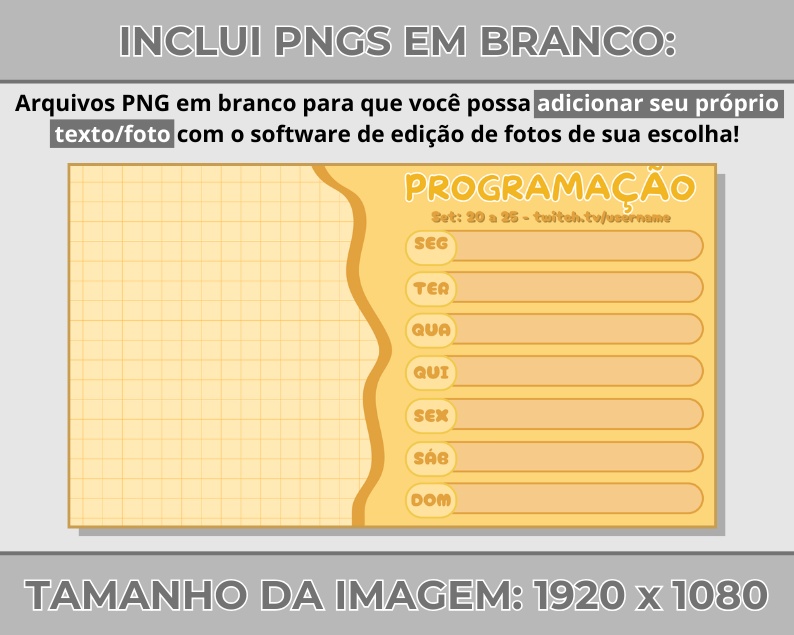 Weekly Stream Schedule | with different colors | VTuber Graphics