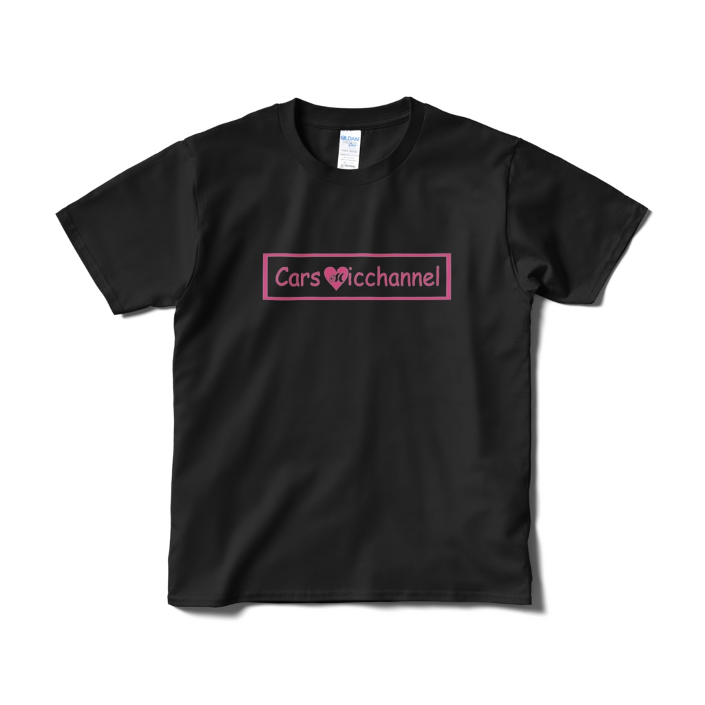みっちゃんネル LOGO Tシャツ(黒地×ピンク)