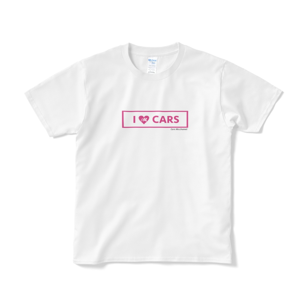I LOVE CARS Tシャツ(ピンクプリント)