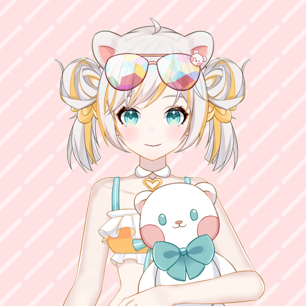 【Live2D】【VTSモデル】水着の少女です