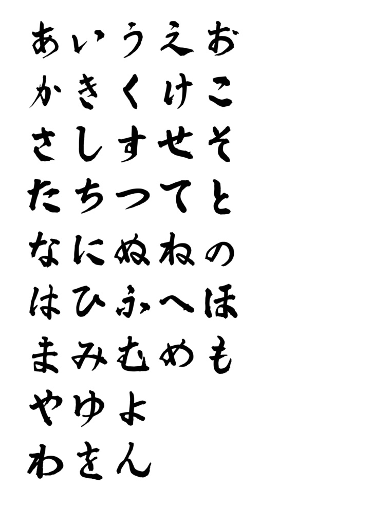 中森工芸 筆文字 プロトタイプ(無料版)ver.0.00  2019.02.06現在 1700文字ほど入力中(工事中