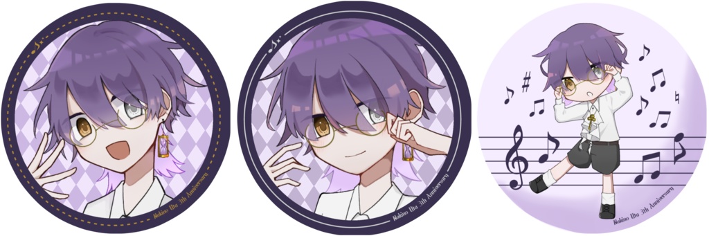 無希野詩3周年缶バ