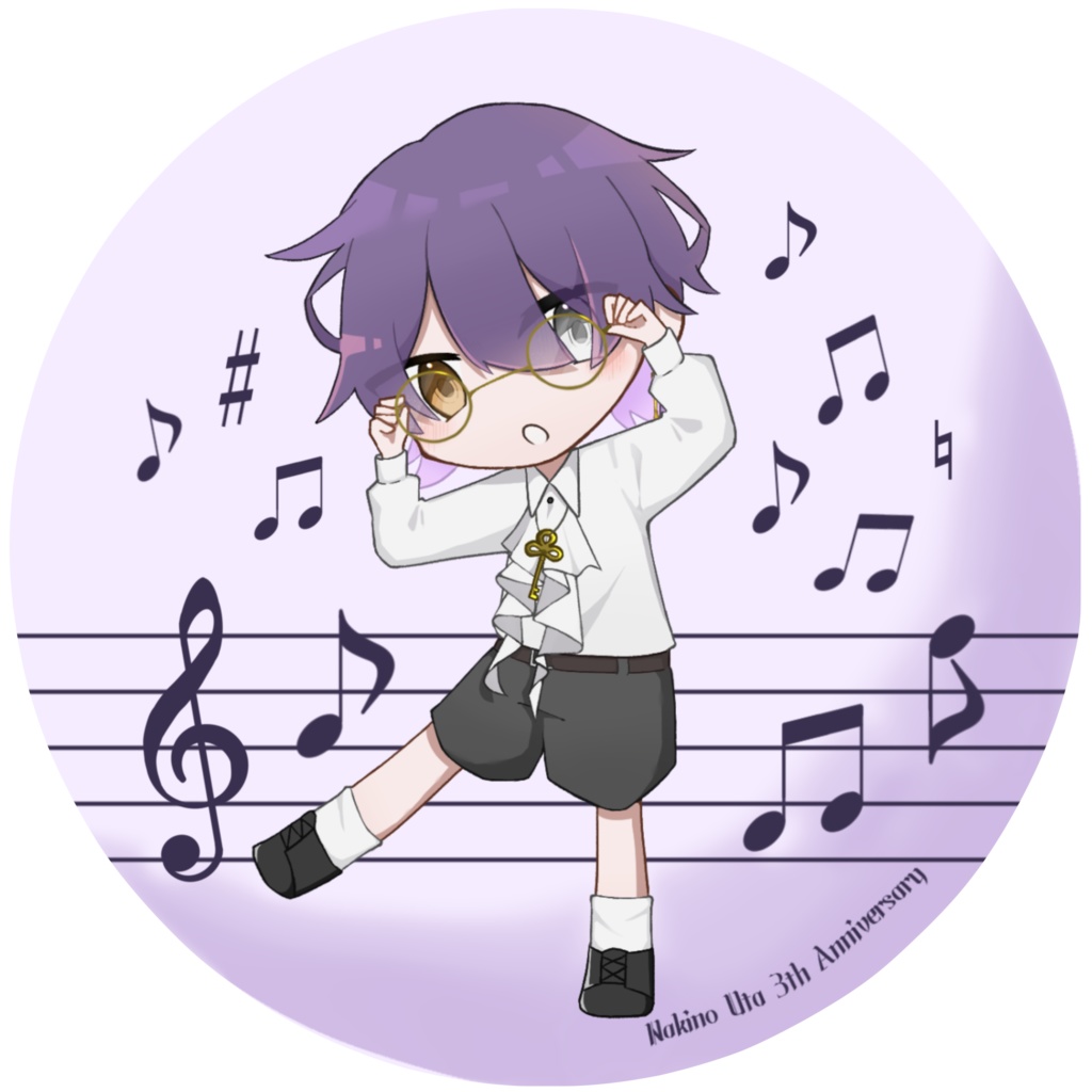 無希野詩3周年缶バ