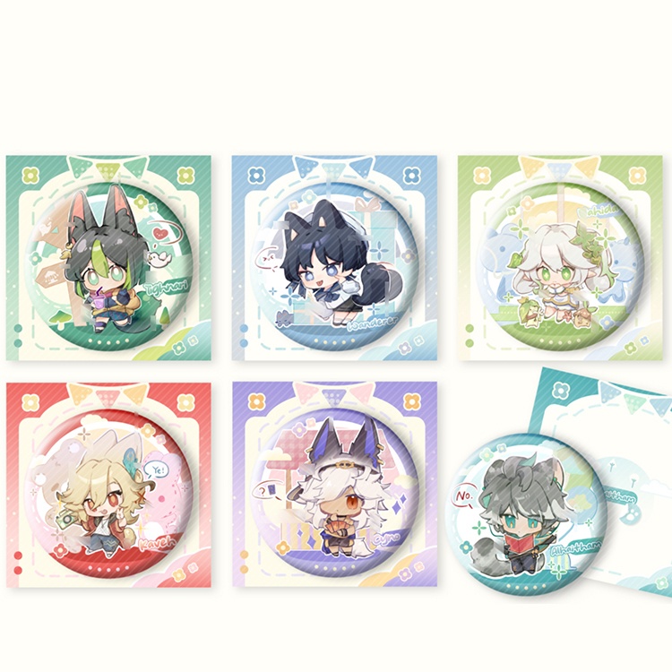 Genshin Impact 原神 スカラマシュ カーヴェ アルハイゼン セノ ティナリ ナヒーダ アクリルキーホルダー 缶バッジ