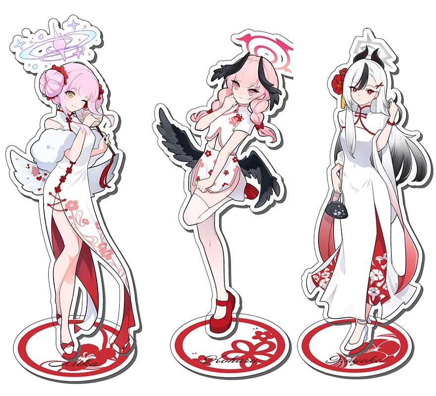 ブルーアーカイブ 聖園ミカ 下江コハル 鬼方カヨコ アクリルスタンド