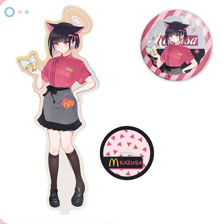 ブルーアーカイブ 杏山カズサ アクリルスタンド 缶バッジ