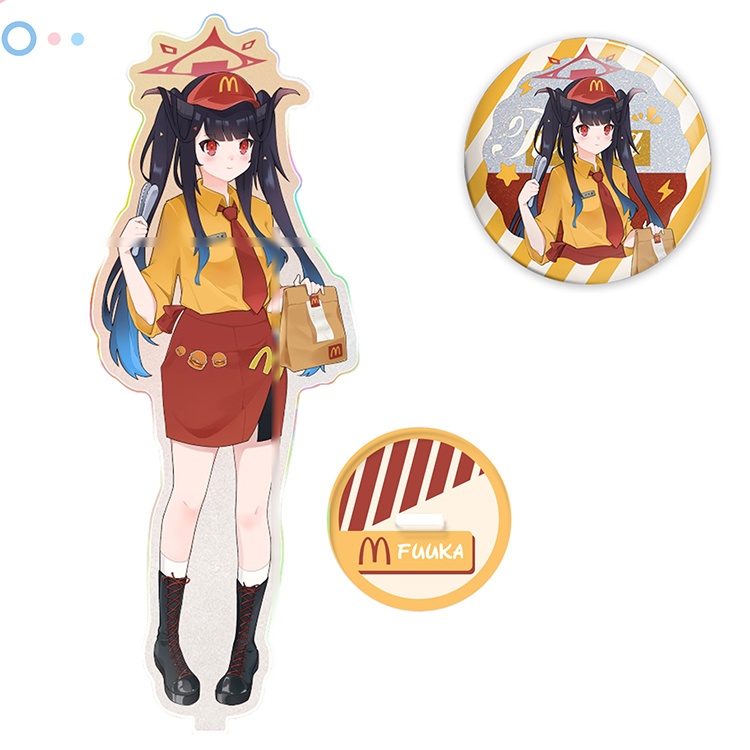 ブルーアーカイブ 愛清フウカ アクリルスタンド 缶バッジ