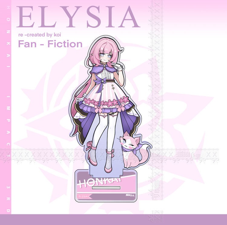 崩壊3rd エリシア アクリルスタンド 缶バッジ  アクリルキーホルダー