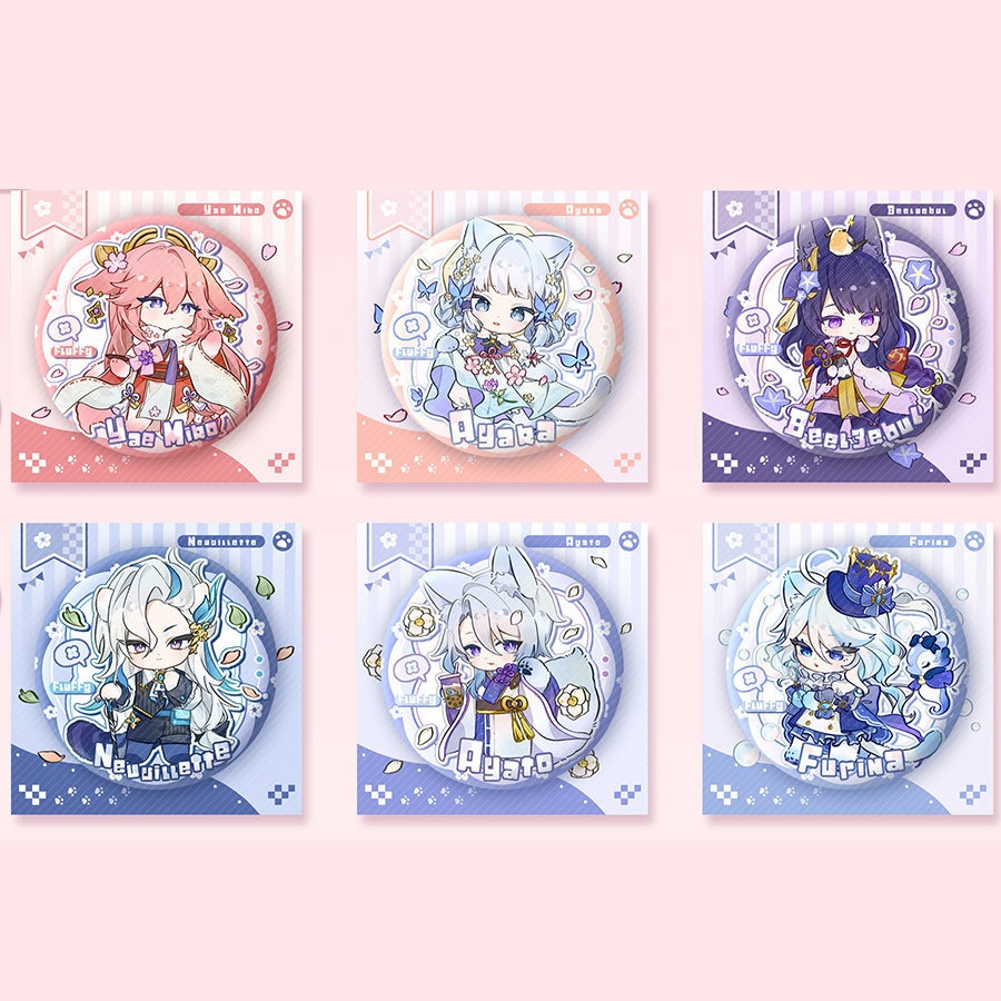 Genshin Impact 原神 八重神子 ヌヴィレット 神里綾華 フリーナ 神里綾人 雷電将軍 アクリルキーホルダー アクリルスタンド 缶バッジ