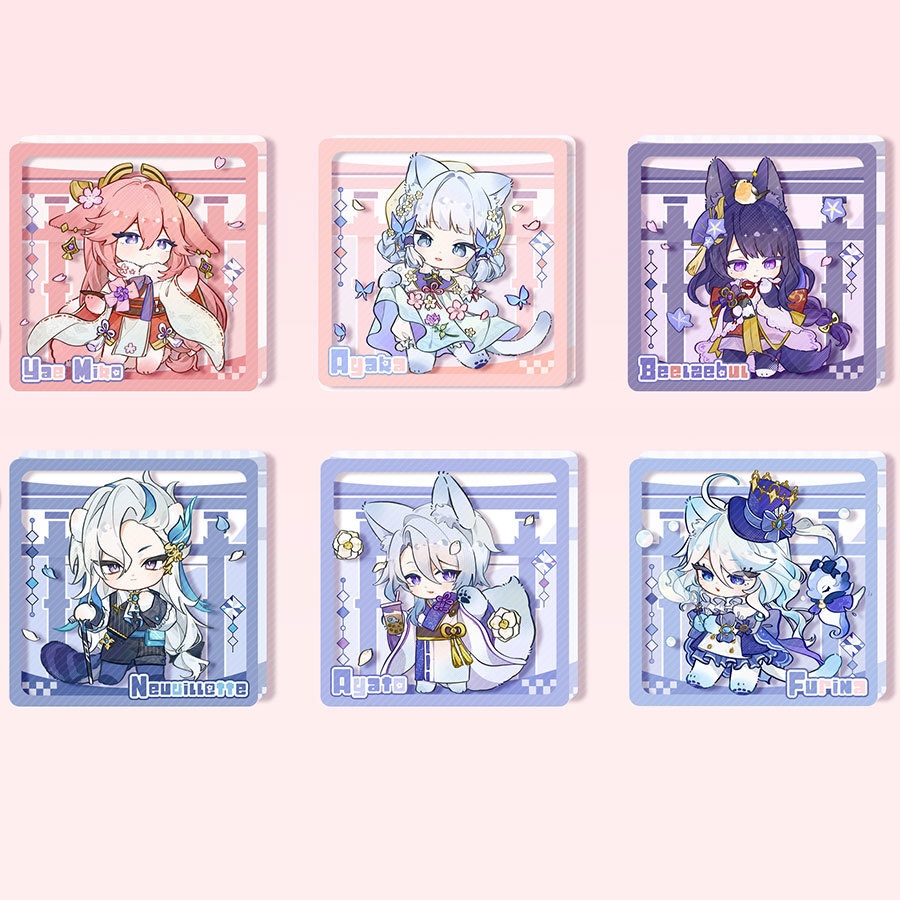 Genshin Impact 原神 八重神子 ヌヴィレット 神里綾華 フリーナ 神里綾人 雷電将軍 アクリルキーホルダー アクリルスタンド 缶バッジ