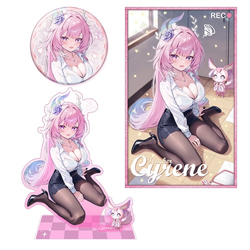 スターレイル キュレネ アクリルスタンド 缶バッジ 色紙