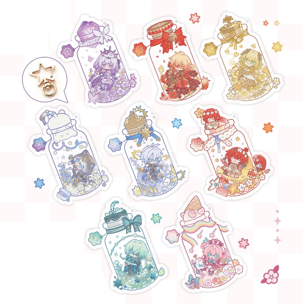 スターレイル ファイノン モーディス キャストリス サフェル ヒアンシー アナイクス トリビー アグライア 流砂 アクリルキーホルダー 缶バッジ