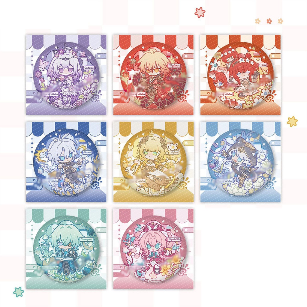 スターレイル ファイノン モーディス キャストリス サフェル ヒアンシー アナイクス トリビー アグライア 流砂 アクリルキーホルダー 缶バッジ