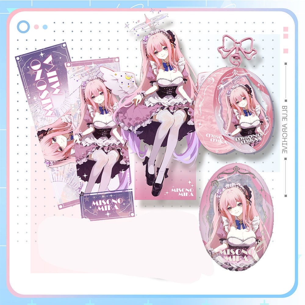 Blue Archive bluearchive ブルーアーカイブ 聖園ミカ アクリルスタンド アクリルキーホルダー 缶バッジ ブックマーク