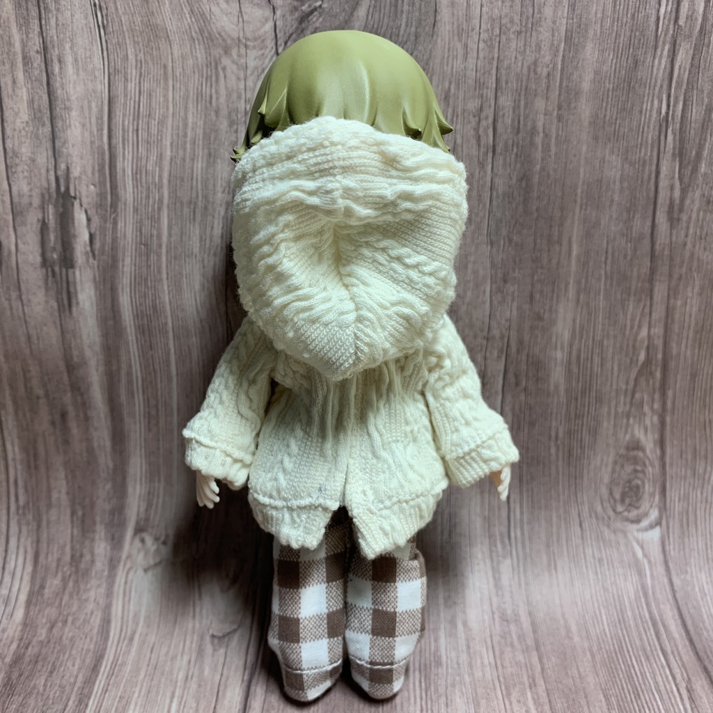 アランオフホワイトニットパーカー