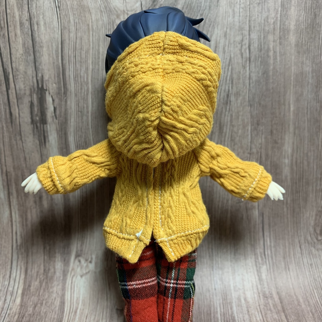 アランマスタードニットパーカー