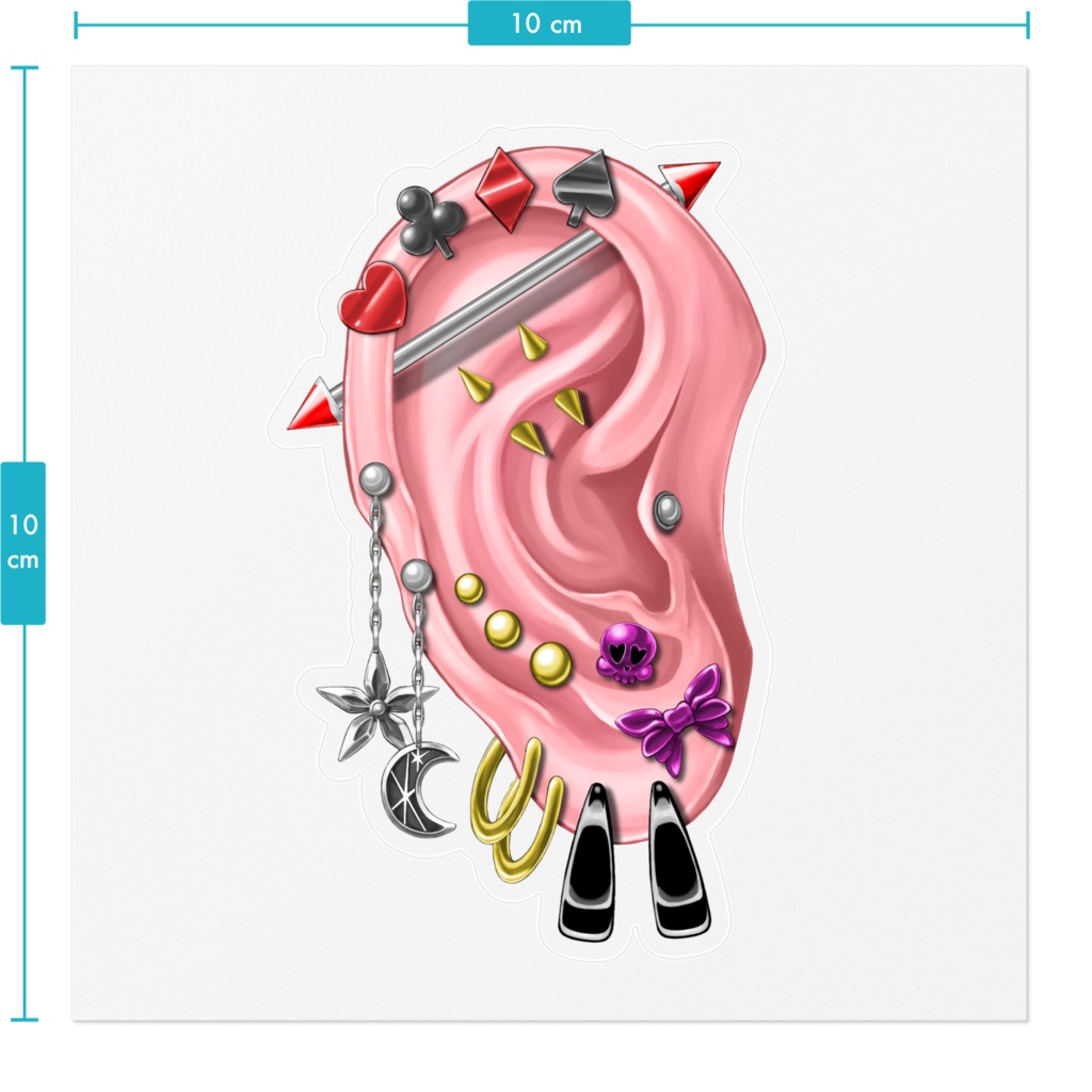 耳 カラー ステッカー