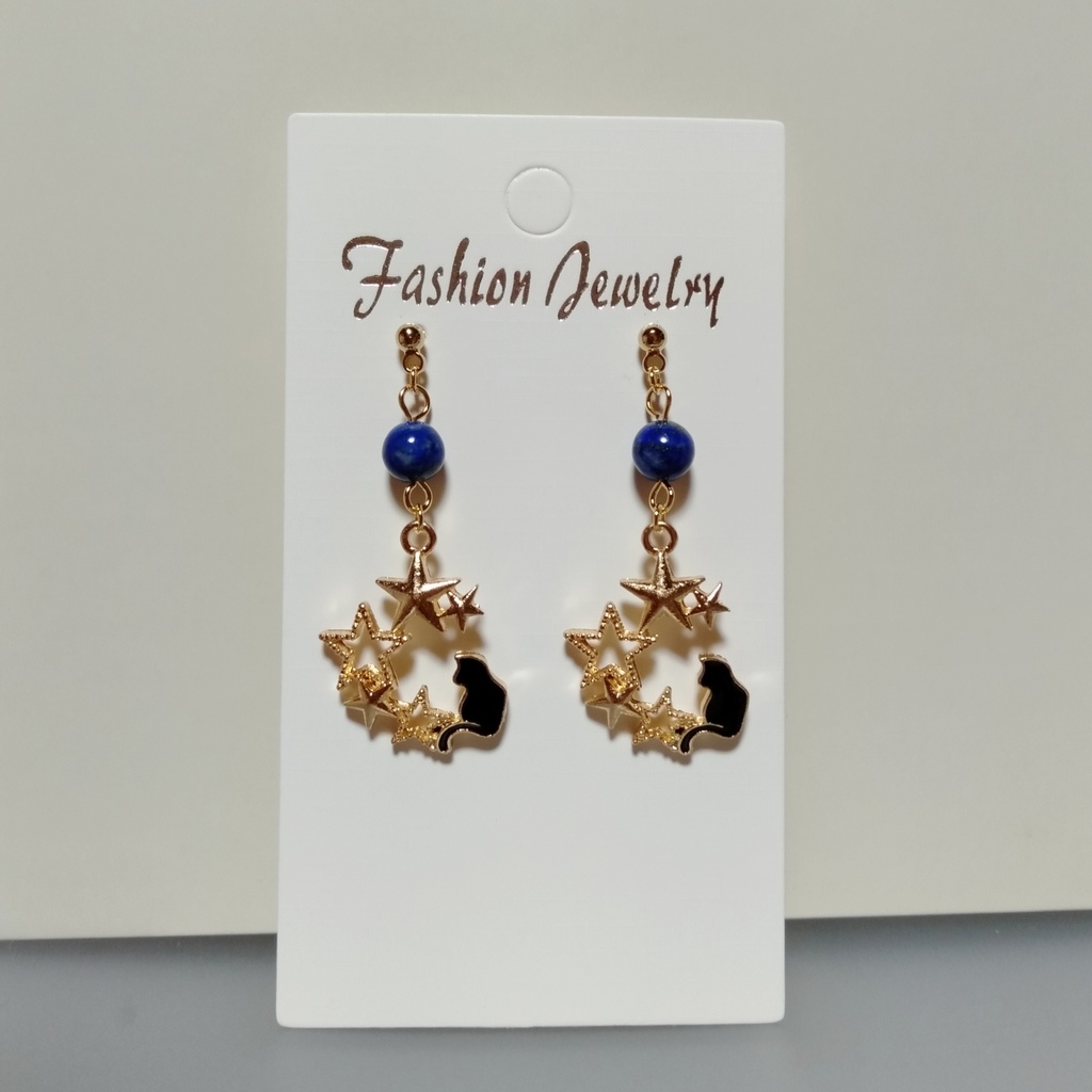 【ver.追加】星の中の白猫 ✳ シンプル ピアス