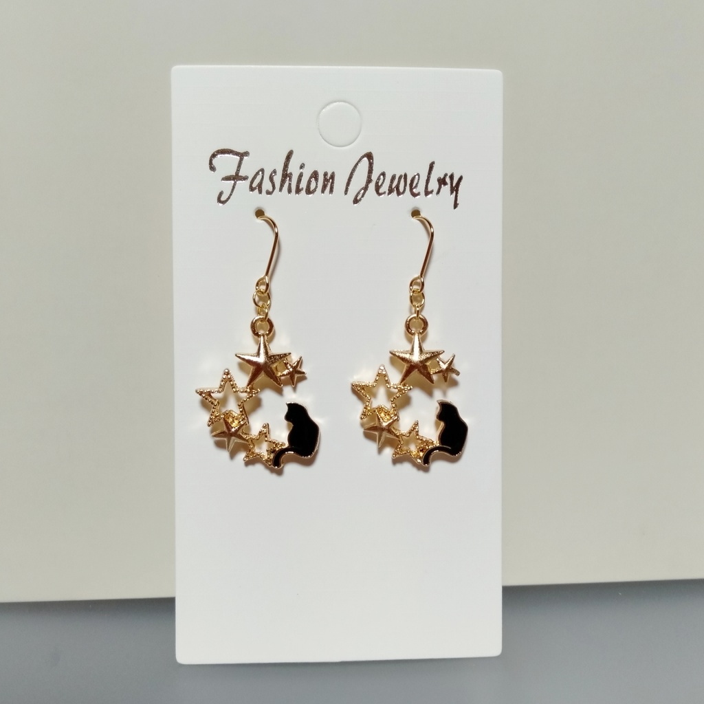 【ver.追加】星の中の白猫 ✳ シンプル ピアス