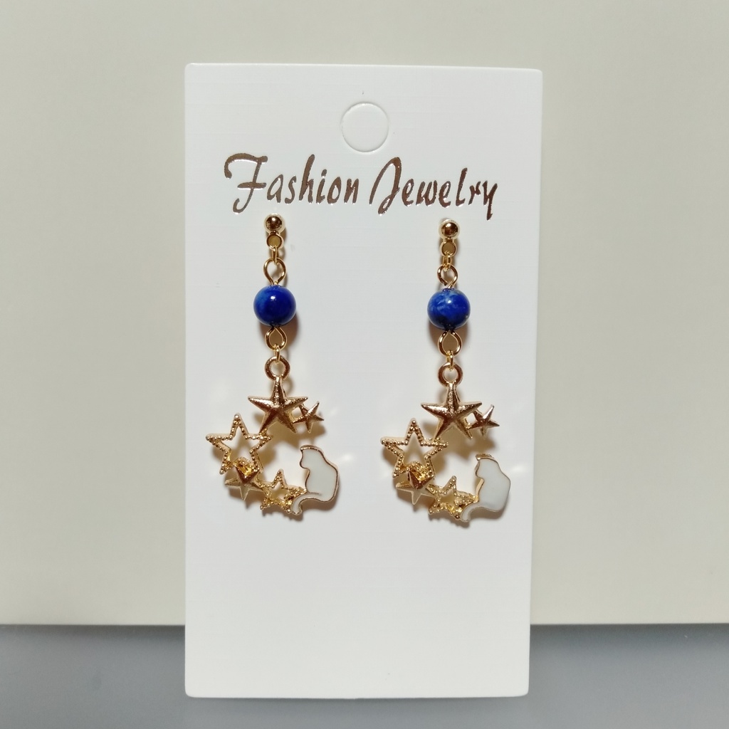 【ver.追加】星の中の白猫 ✳ シンプル ピアス