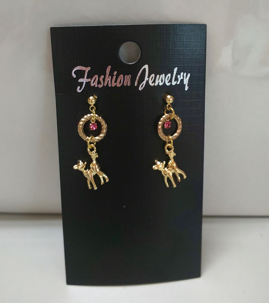 バンビとピンクストーン＊ピアス