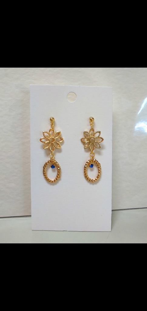お花とピンクサークル*ピアス