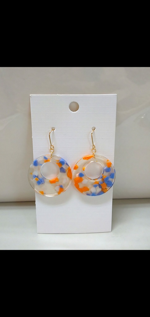 ブルーオレンジ＊サークルピアス