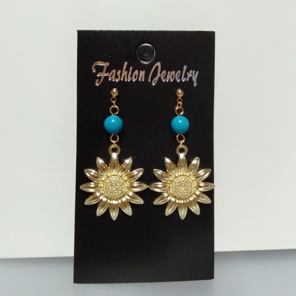 【夏・al】『クリアオレンジ』チェコダガー&ひまわり 🌻 夏ピアス