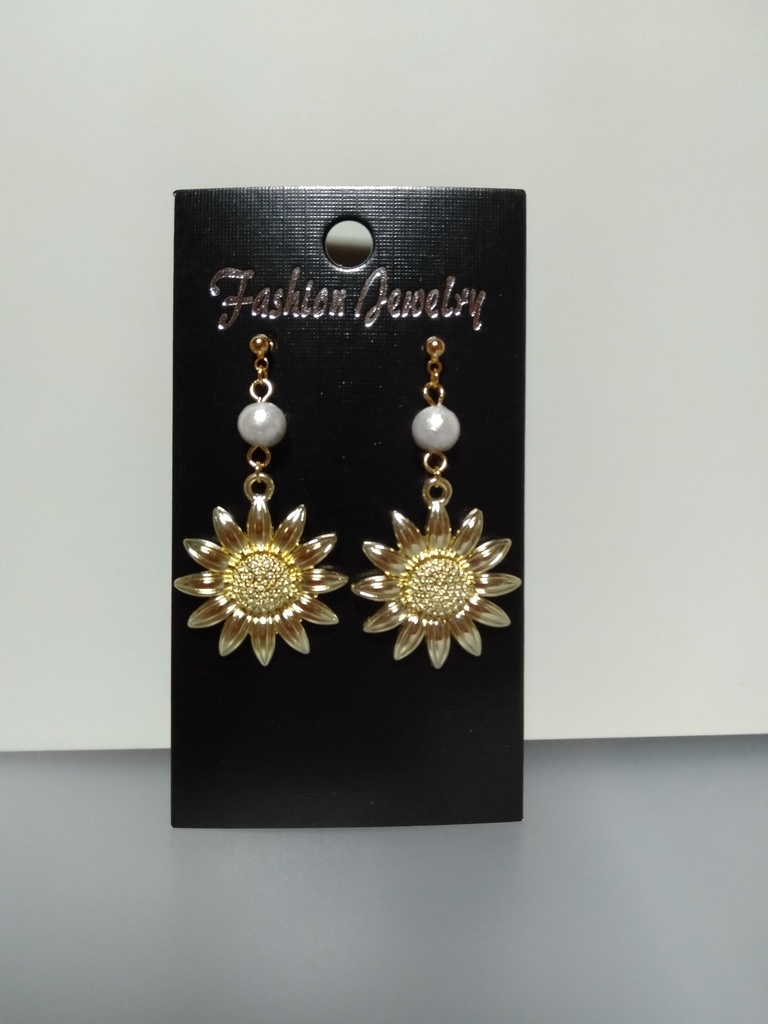 【夏・al】『クリアオレンジ』チェコダガー&ひまわり 🌻 夏ピアス