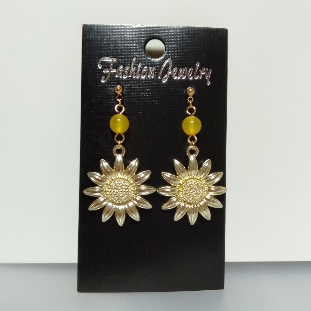 【夏・al】ターコイズ&ひまわり 🌻 夏ピアス