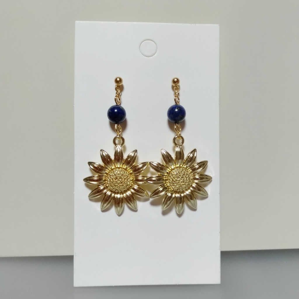 【夏・al】ターコイズ&ひまわり 🌻 夏ピアス