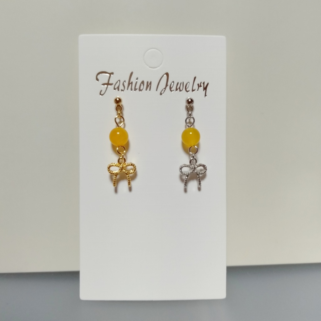 【Νew・冬.クリスマス】小さめリボン & コットンパール ✳ 冬ピアス