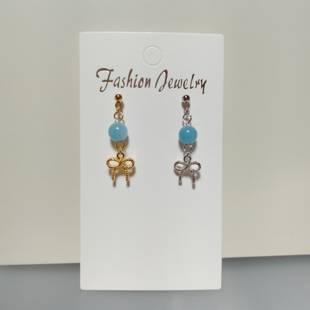 【Νew・冬.クリスマス】小さめリボン & コットンパール ✳ 冬ピアス