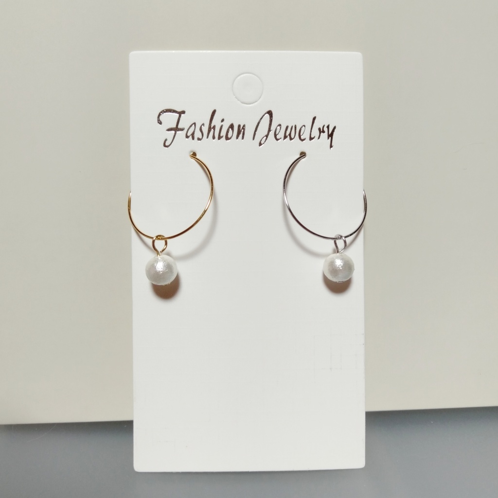 【Νew・オールシーズン・冬・クリスマス】6mmコットンパール ✳ ミニフープピアス