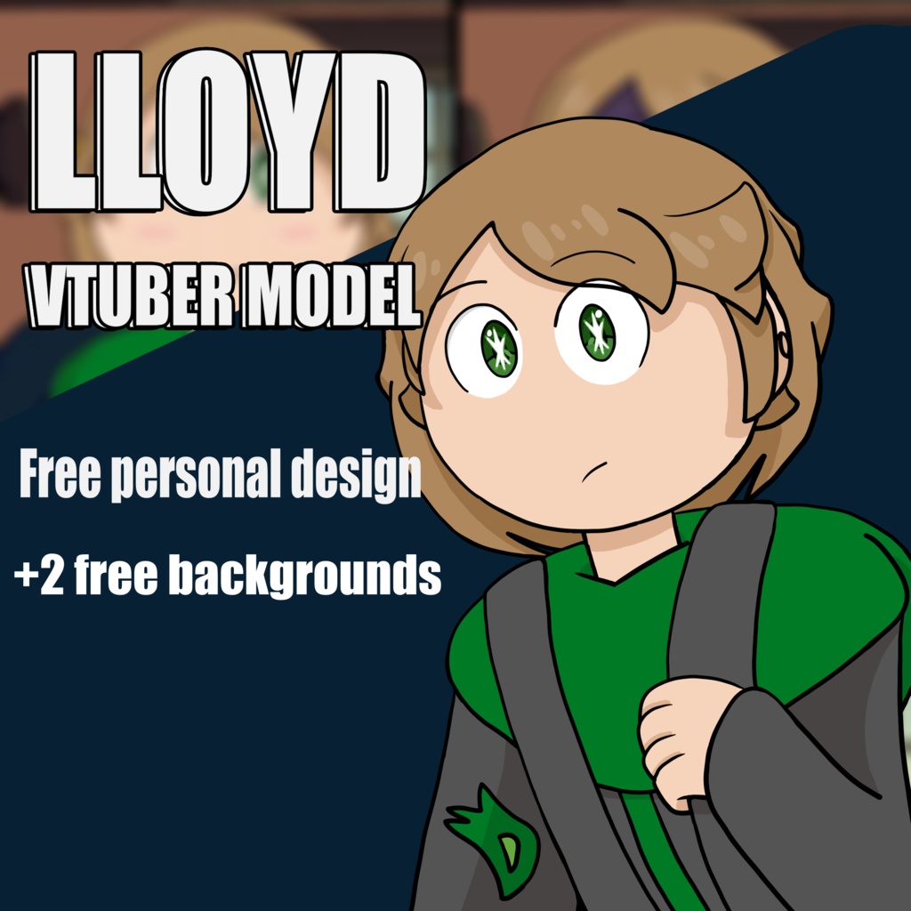 Lloyd highschool vtuber model (personal design)