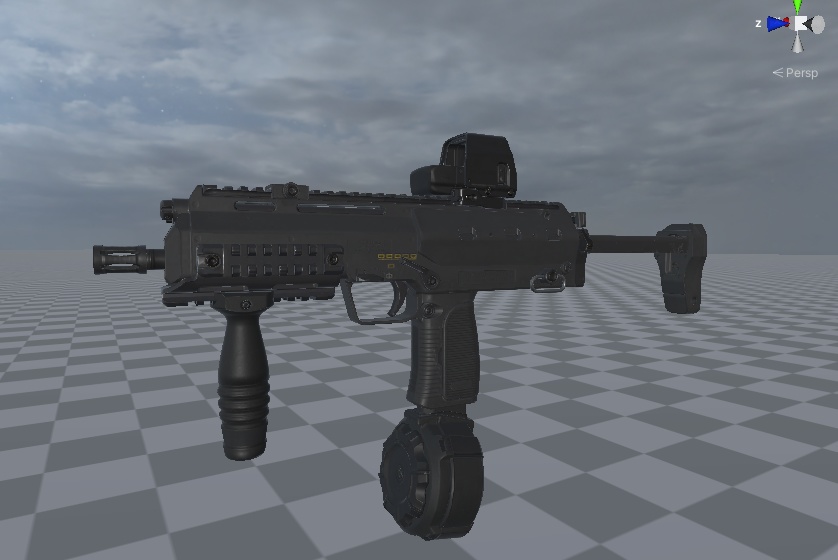 【VRChat Avatar】Full Functional HK MP7 Submachine gun Weapon System & Particle