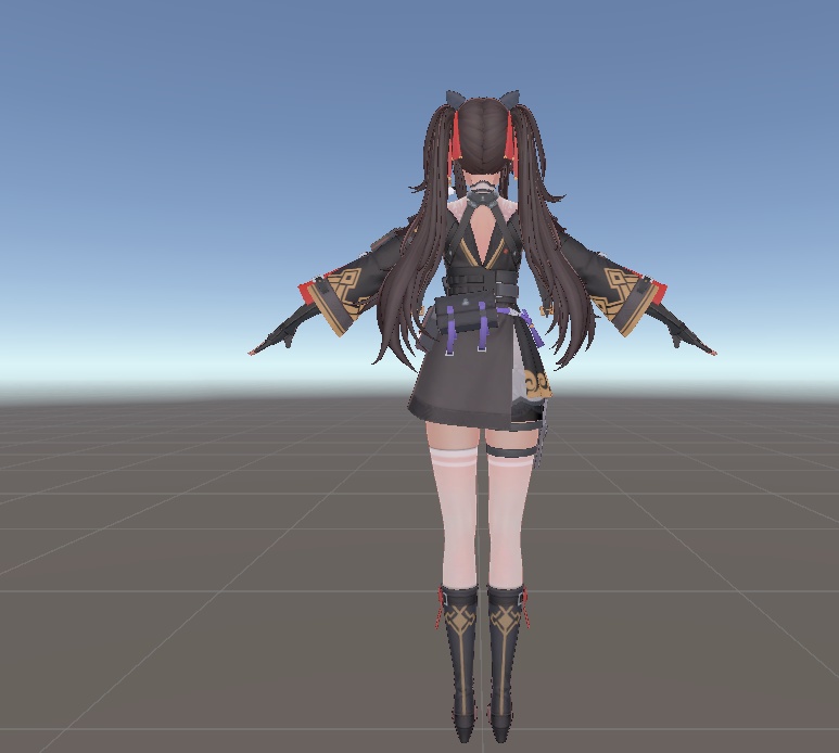 3Dモデル】【無料】 JiangYu 绛雨 97式 MMD Model Converted to VRchat 