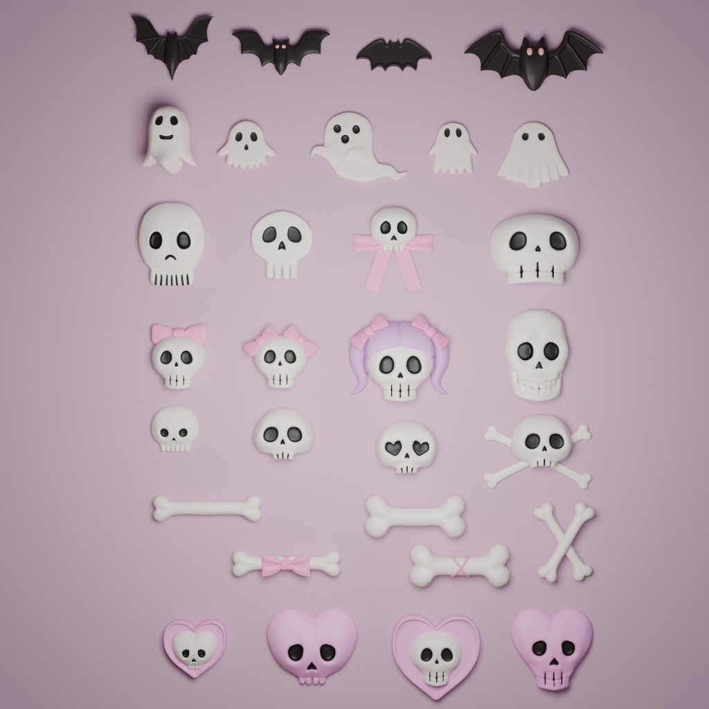 キュートホラーチャームセット