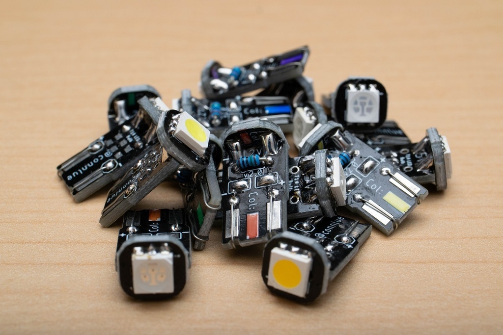 beatmania IIDXコントローラ用三和・芝ボタン両対応LEDランプv2