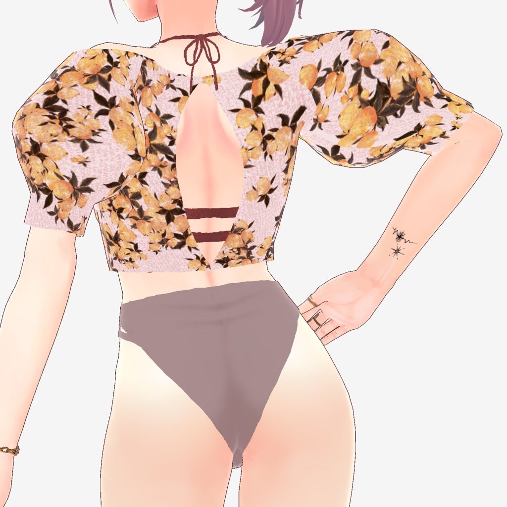 無料【VRoid正式版】テラコッタマルチウェイビキニセットアップ #Memen_tosv_v