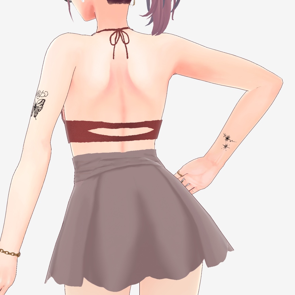 無料【VRoid正式版】テラコッタマルチウェイビキニセットアップ #Memen_tosv_v